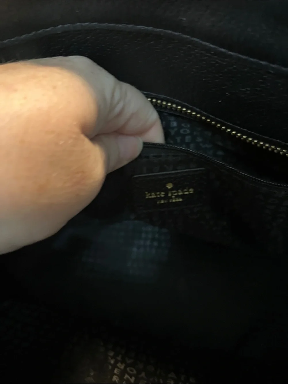 kate spade Black Leather Tote with Matching Wallet